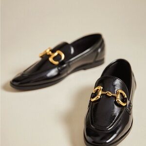 Jeffrey Campbell Black Flats with Gold Detail